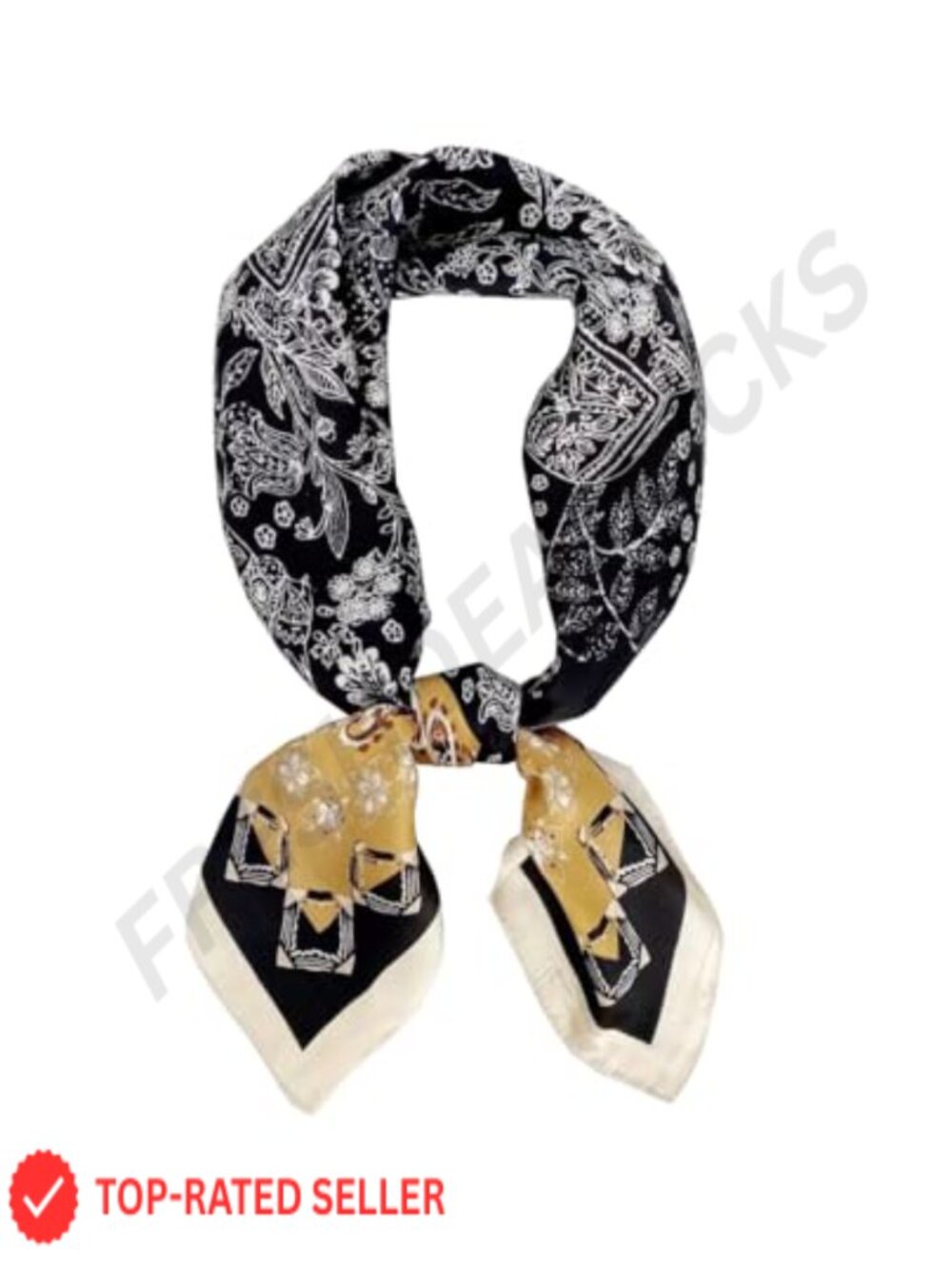 100% Mulberry Silk Square Scarf 25.6" Women Men Neckerchief Headscarf Hair Wrap
